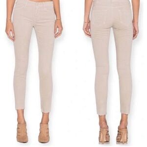 MOTHER Corduroy Looker Ankle Fray Hopscotch